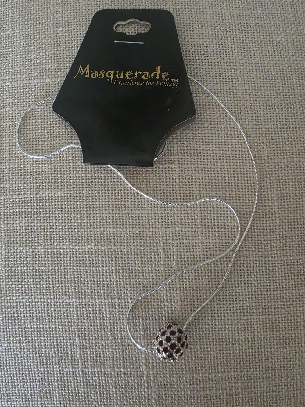 Masquerade Sterling Silver Necklace with Ruby-Red Cluster Pendant